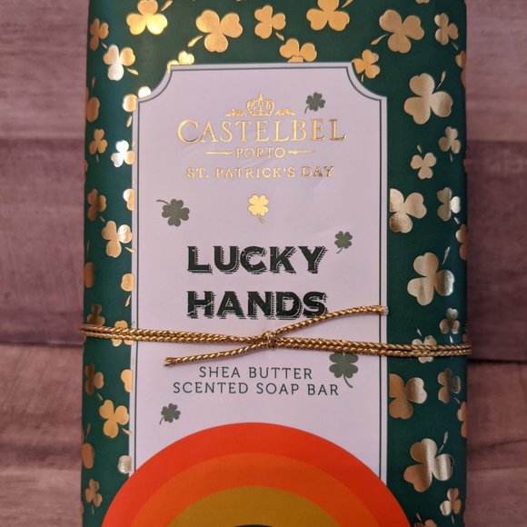 St. Patrick's Day Lucky Hands Castelbel Porto Shea Butter Scented Soap Bars NEW - Picture 1 of 2